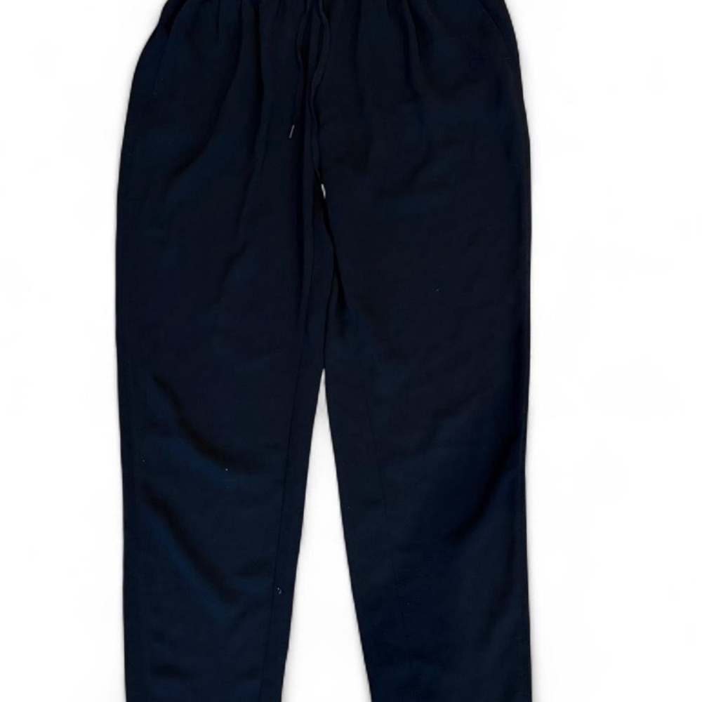 Mango Black Straight Leg Flowy Trouser Pants Small - Picture 7 of 8